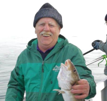 One happy fisherman who landed a sizeable fish off the east coast on an Aquamarine charter out of Eyemouth last weekend