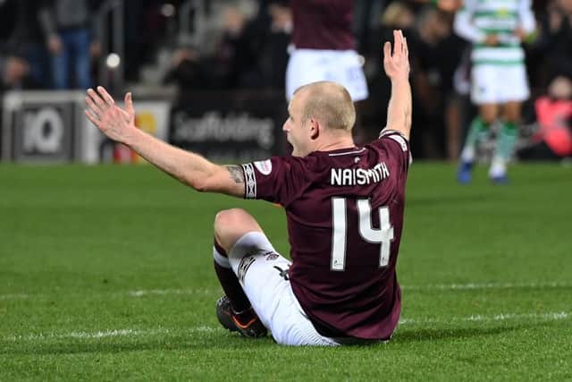 Hearts attacker Steven Naismith hasn't played since February. Picture: SNS
