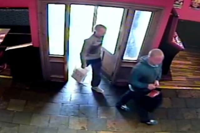 Andrew Moran and Paul Erskine on their shopping spree in The Voodoo Lounge, Bathgate. Picture: Glasgow Courts Agency
