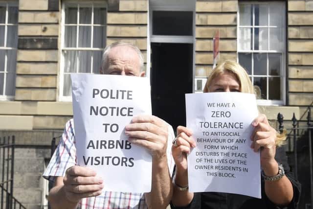 Edinburgh residents who are fed up with AirBnB. Picture: Greg Macvean