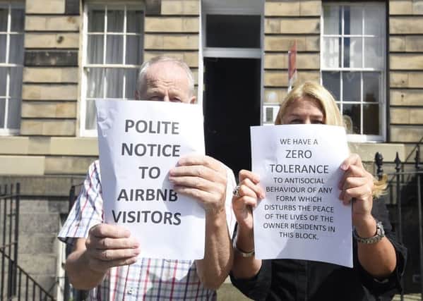 Edinburgh residents who are fed up with AirBnB. Picture: Greg Macvean