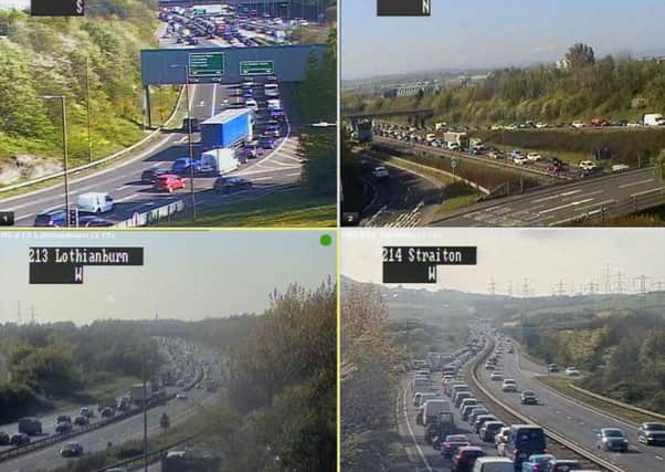The crash had a knock-on effect on traffic on the City Bypass. Pic: Traffic Scotland