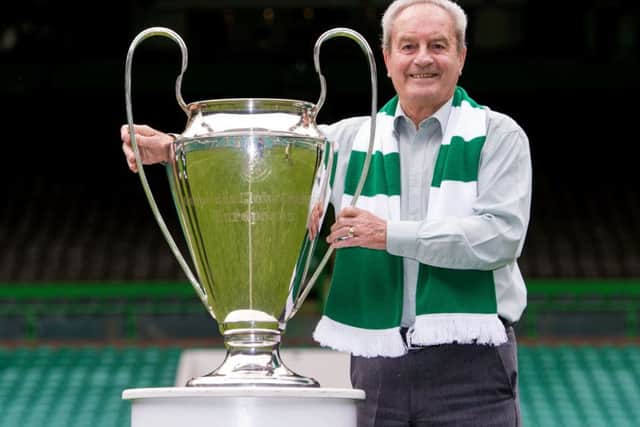 Stevie Chalmers pictured with the European Cup he secured for Celtic by scoring the winning goal in the 1967 final. Picture: SNS