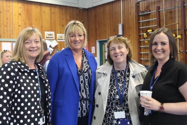 Staff associated with Hawthornden Primary at the school's 50th anniversary celebrations.