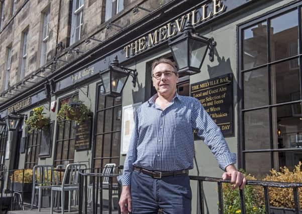 Melville Bar, William Street, Edinburgh.Owner Ghislain Aubertel outside the Melville Bar. Pic: Neil Hanna Photography