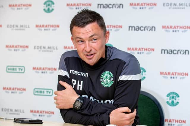 Paul Heckingbottom speaks to the media prior to the trip to Ibrox. Picture: SNS