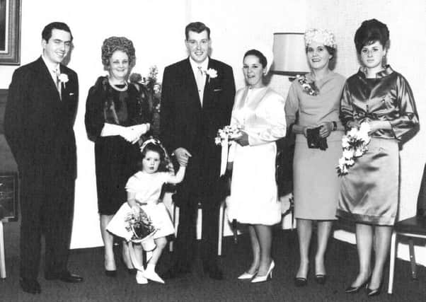 Joe McCue and his wife are on the search for Irene (pictured far right) who was a bridesmaid at their wedding in Edinburgh in 1966. Picture: Contributed