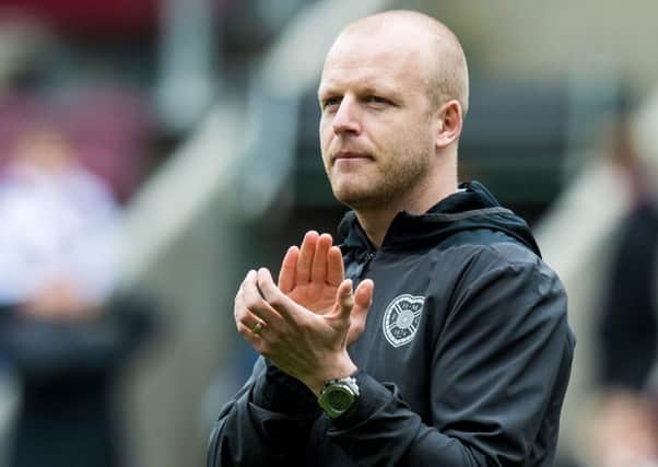 Hearts' Steven Naismith is currently sidelined by a knee injury. Pic: SNS