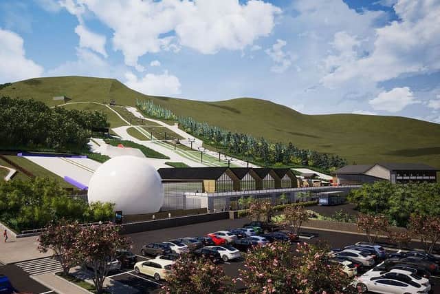 'Destination Hillend' also promises retail, hotel and glamping facilities.