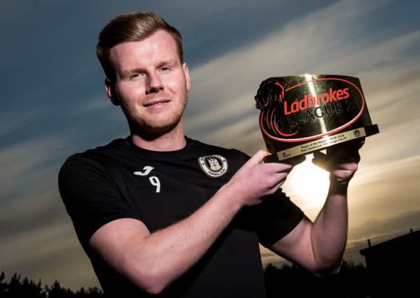 Blair Henderson has picked up another award - but the striker will miss out again when Edinburgh City face Clyde in their play-off second leg