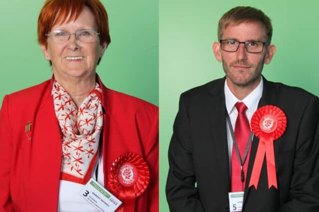 Midlothian councillors Margot Russell and John Hacket (both Lab).