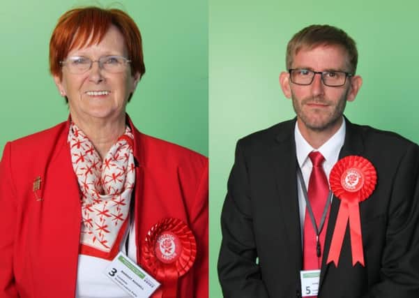Midlothian councillors Margot Russell and John Hacket (both Lab).