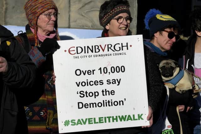Save Leith Walk demonstrators. Picture: Lisa Ferguson