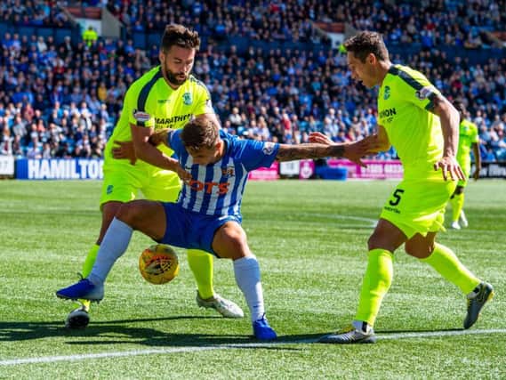 Darren McGregor and Mark Milligan were in the thick of it against Kilmarnock.