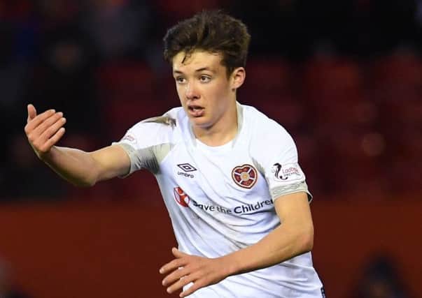 Aaron Hickey impressed on his Hearts debut at Pittodrie