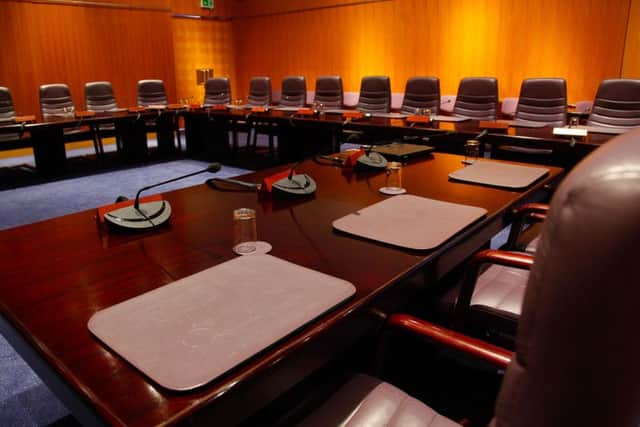 Midlothian Council Debating chamber at Midlothian House, Buccleuch St in Dalkeith 19/2/18