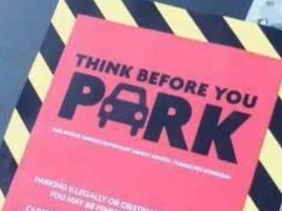 The parking warnings in Portobello