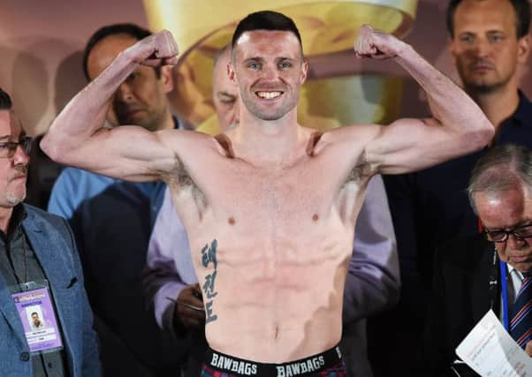 Josh Taylor looked super confident at the weigh-in