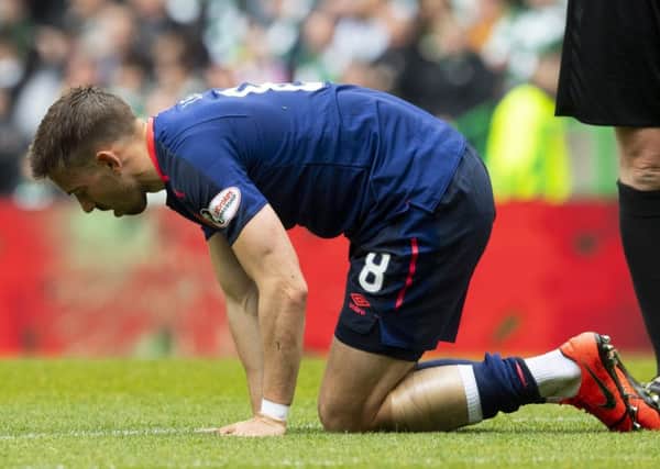 Hearts' Olly Lee is an injury concern for the final. Pic: SNS