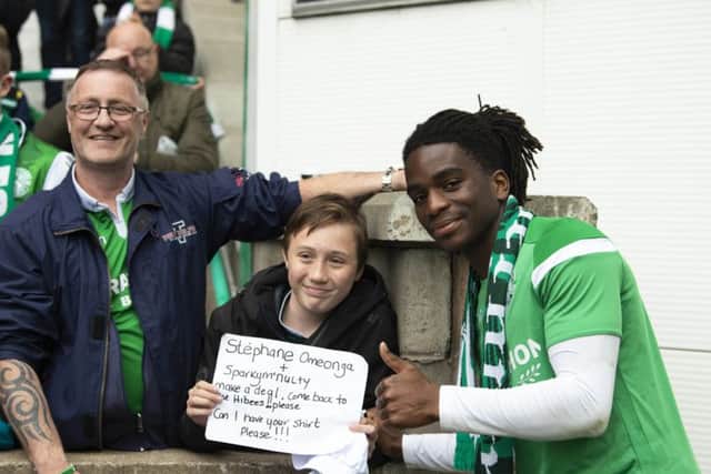 One fan pleaded with Stephane Omeonga to stay. Picture: SNS/Ross Parker