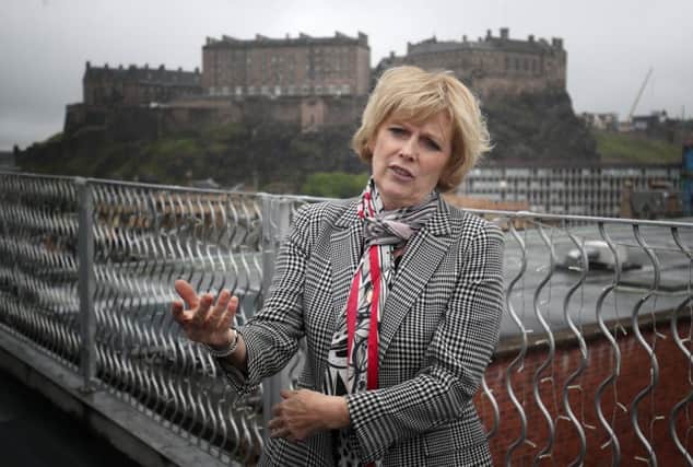 Anna Soubry MP at the Change UK People's Vote Remain rally at the SKYBar, Edinburgh, ahead of the forthcoming European elections.
