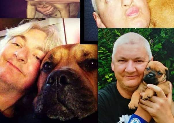 John James with his dog Chelsea