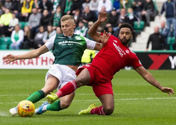 Fraser Murray made his second Hibs start against Aberdeen last weekend. Pic: SNS