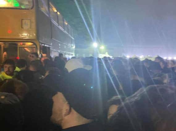 Music fans attending Fly Open Air Festival organisers were faced with huge queues on Saturday. Pic: contributed