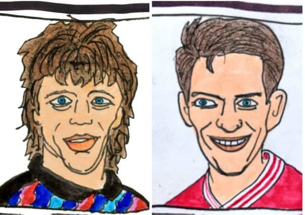 Some of the drawings of Hearts legends. Pic: @CheapPanini
