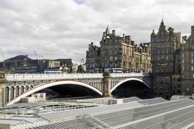 IR20150417. 17/04/15. TSPL Shift, General view of the Scotsman Hotel, the former offices of the Scotsman newspaper on North Bridge Edinburgh. Picture Ian Rutherford©Ian Rutherford ianrutherfordphotography@gmail.comwww.ianrutherfordphotography.com07710337520