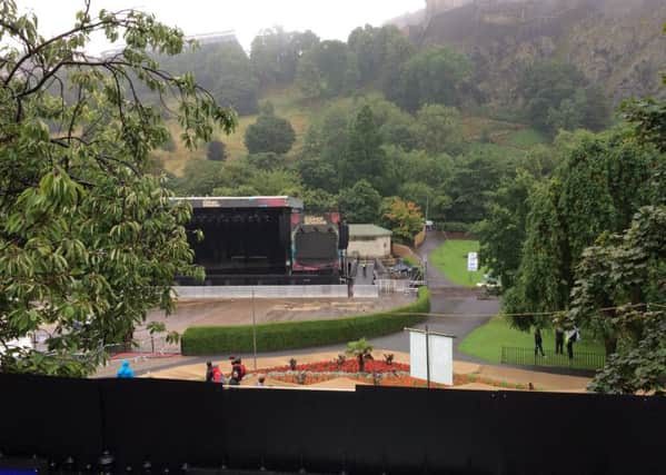 Princes Street Gardens were boarded off to stop passers-by seeing concerts at the Ross Bandstand last year. Picture: Andrew O'Brien