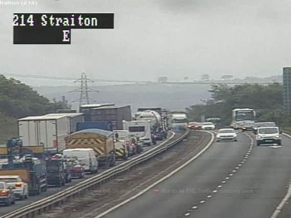 The queues are building up on the Edinburgh City Bypass. Pic: Traffic Scotland
