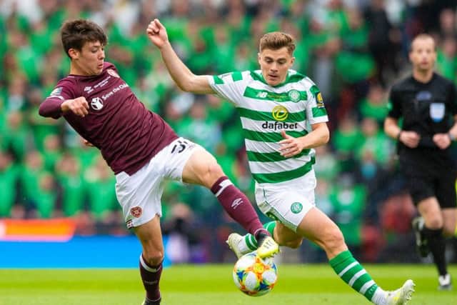 Hickey played incredibly well against player of the year James Forrest. Picture: SNS