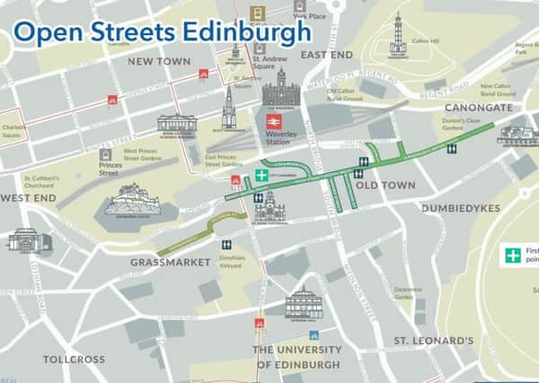 Map showing the Open Streets closures. Pic: Edinburgh City Council