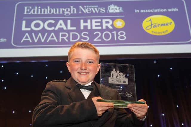 Schoolboy Joseph Cox picked up the overall Local Hero award at last year's event.