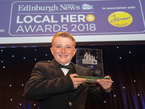 Schoolboy Joseph Cox picked up the overall Local Hero award at last year's event.