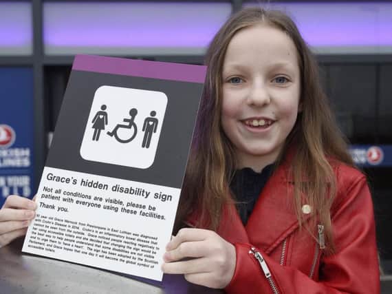 Grace Warnock has campaigned for the symbol to be used after a number of negative experiences using disabled facilities while living with Crohn's Disease.
