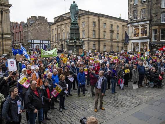 Activists gathered in Edinburgh.