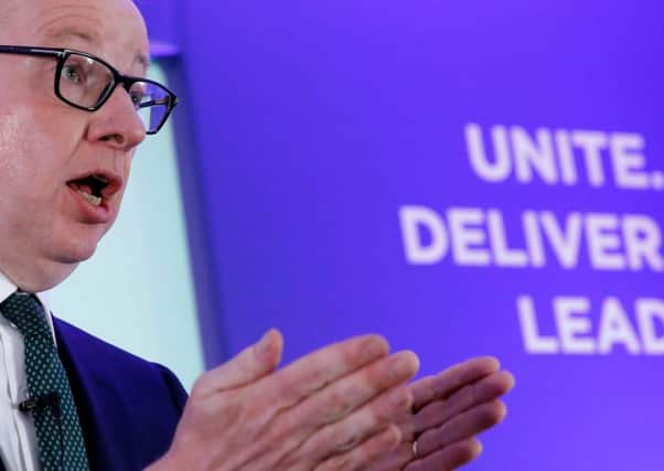 Michael Gove launches his Conservative Party leadership campaign in London. Picture: AFP/Getty Images