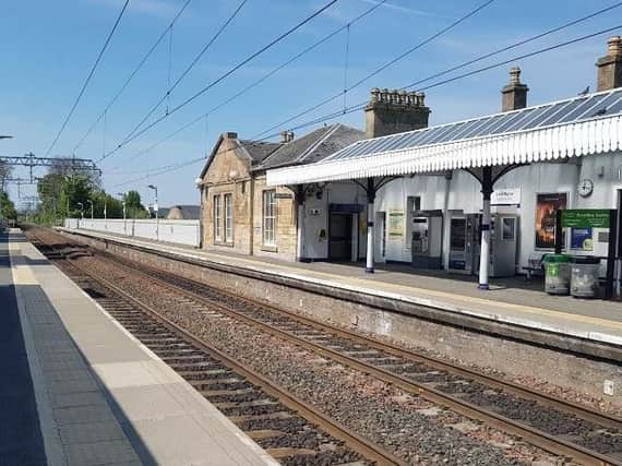 The alleged assault took place at Linlithgow train station. Picture: Google Maps