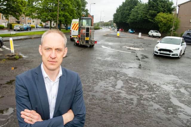Kevin Lang has criticised the council over the state of the Ferry Road Roundabout.