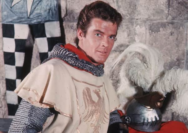 Roger Moore starred as Sir Wilfred of Ivanhoe in the 1958 TV adaptation of Sir Walter Scott's classic novel. Picture: Hulton Archive/Getty Images