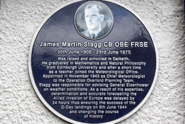 Unveiling of plaque to James Stagg in Dalkeith -