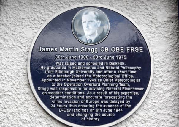 Unveiling of plaque to James Stagg in Dalkeith -