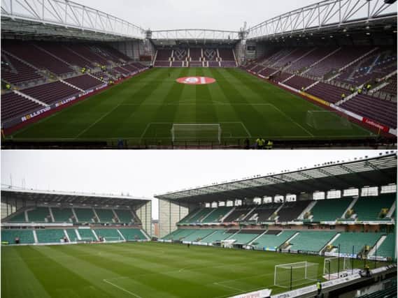 A general view of Tynecastle Park and Easter Road