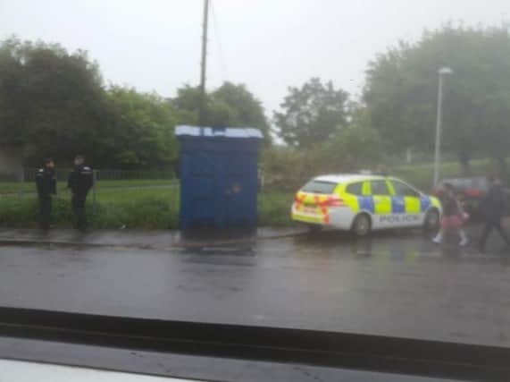 Police have arrested one person in connection with the incident. Pic: Jock Burns