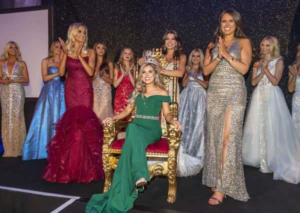 Miss Scotland 2019 Keryn Matthew is crowned by Linzi McLelland, Miss Scotland 2018.

Pic: Andy Barr