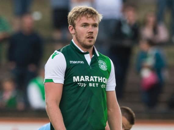 Lewis Allan in action for Hibs