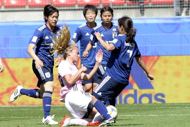Emslie came off the bench in Scotland's last match against Japan. Pic: Lorraine Hill
