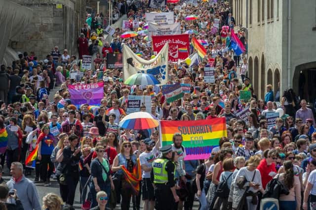 Edinburgh Pride draws thousands every year.